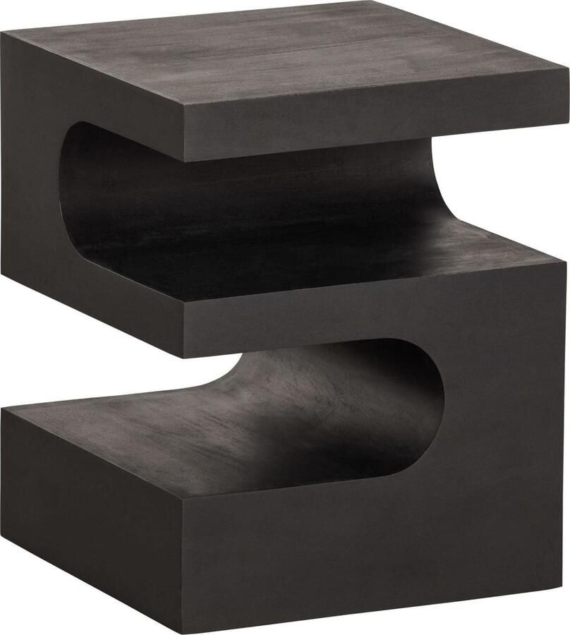 WOOOD Exclusive | Toma Bijzettafel Mango Hout Zwart | Woonkamertafels | Bijzettafel