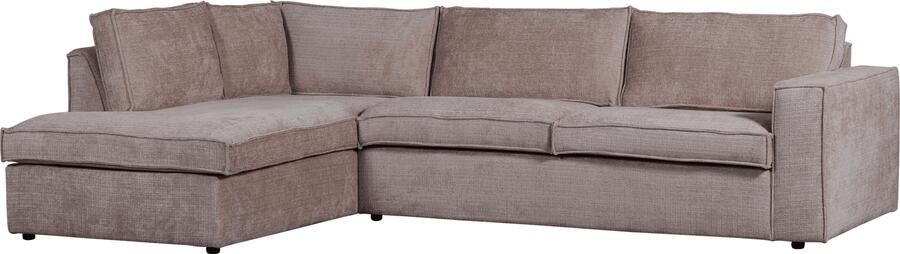 WOOOD | Hajo hoekbank links chenille taupe | Zitmeubels woonkamer | Hoekbank