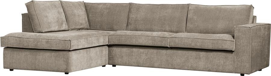WOOOD | Hajo hoekbank links ribstof clay | Zitmeubels woonkamer | Hoekbank