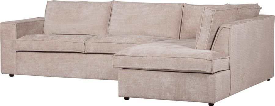 WOOOD | Hajo hoekbank rechts chenille zand | Zitmeubels woonkamer | Hoekbank