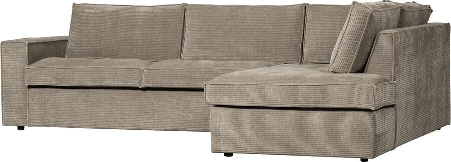 WOOOD | Hajo hoekbank rechts ribstof clay | Zitmeubels woonkamer | Hoekbank