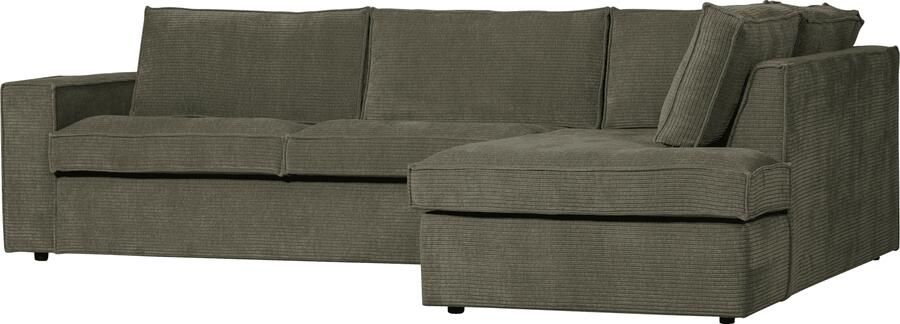 WOOOD | Hajo hoekbank rechts ribstof forest | Zitmeubels woonkamer | Hoekbank