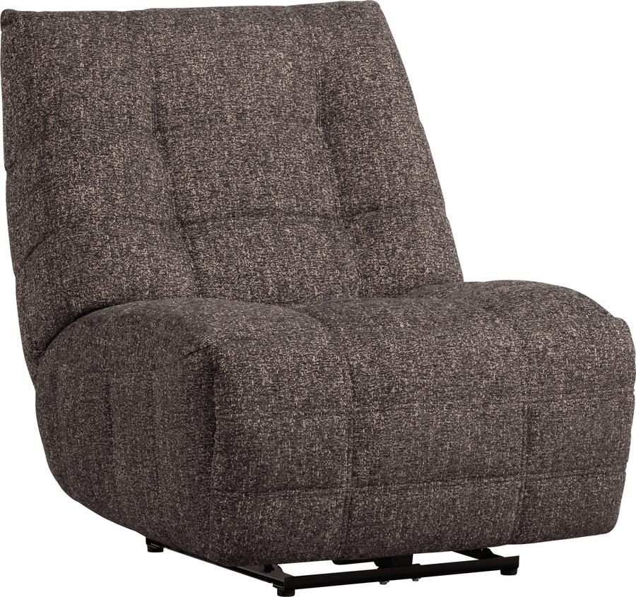 WOOOD | Hein relaxfauteuil elektrisch melange antraciet bruin | Zitmeubels woonkamer | Fauteuil