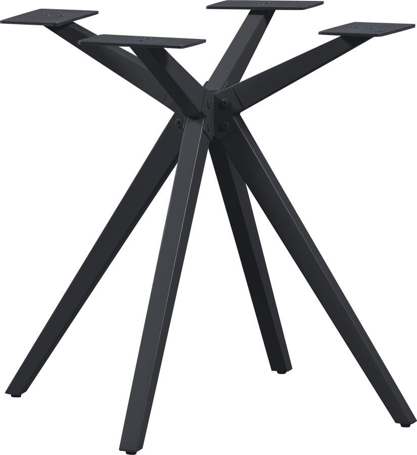 WOOOD | Holland kruispoot metaal zwart | Eettafels | Tafelpoot