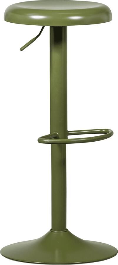 WOOOD | Isaac barkruk metaal warm groen | Zitmeubels eetkamer | Barstoel - Foto 4