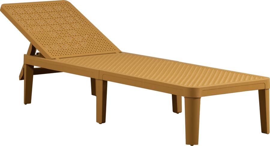 WOOOD | Jinte ligbed tuin kunststof geel | Tuinmeubelen | Lounge tuinstoel