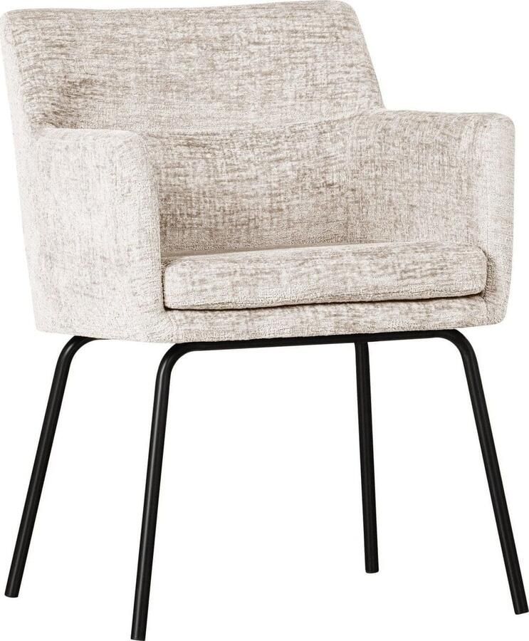 WOOOD | Kam eetkamerstoel met armleuning off white | Eetkamerstoelen | Armstoel