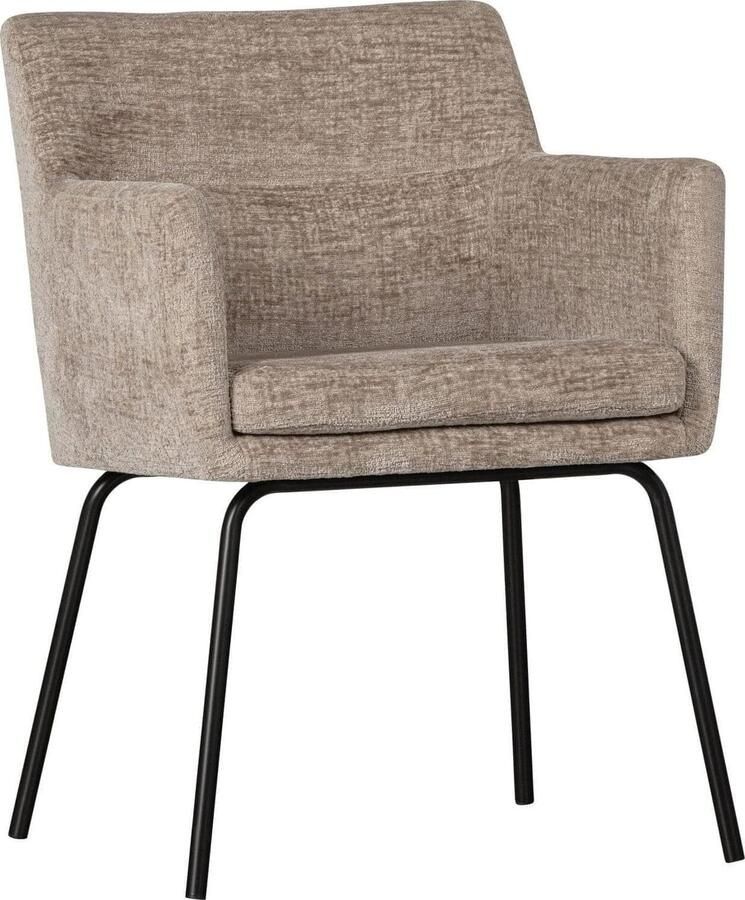 WOOOD | Kam eetkamerstoel met armleuning zand | Eetkamerstoelen | Armstoel