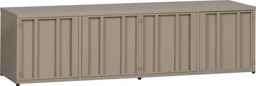 WOOOD | Level tv-meubel metaal zand 44x160cm | Woonkamer meubels | Tv-dressoir | Tv-meubel