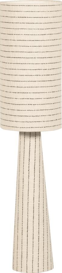 WOOOD | Loft vloerlamp metaal boucle naturel met strepen 130xo30cm | Woonaccessoires | Vloerlamp