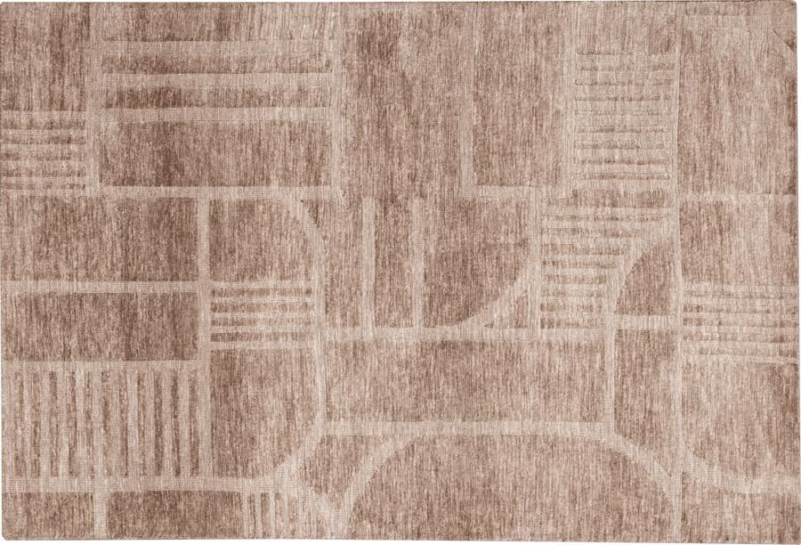 WOOOD | Lovi vloerkleed polyester katoen taupe 170x240cm | Woonaccessoires | Vloerkleed