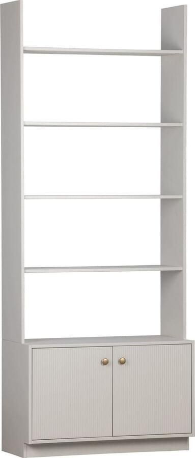 WOOOD | Madu Boekenkast Grenen Wolkengrijs | Woonkamer meubels | BoekenkastKast - Foto 13