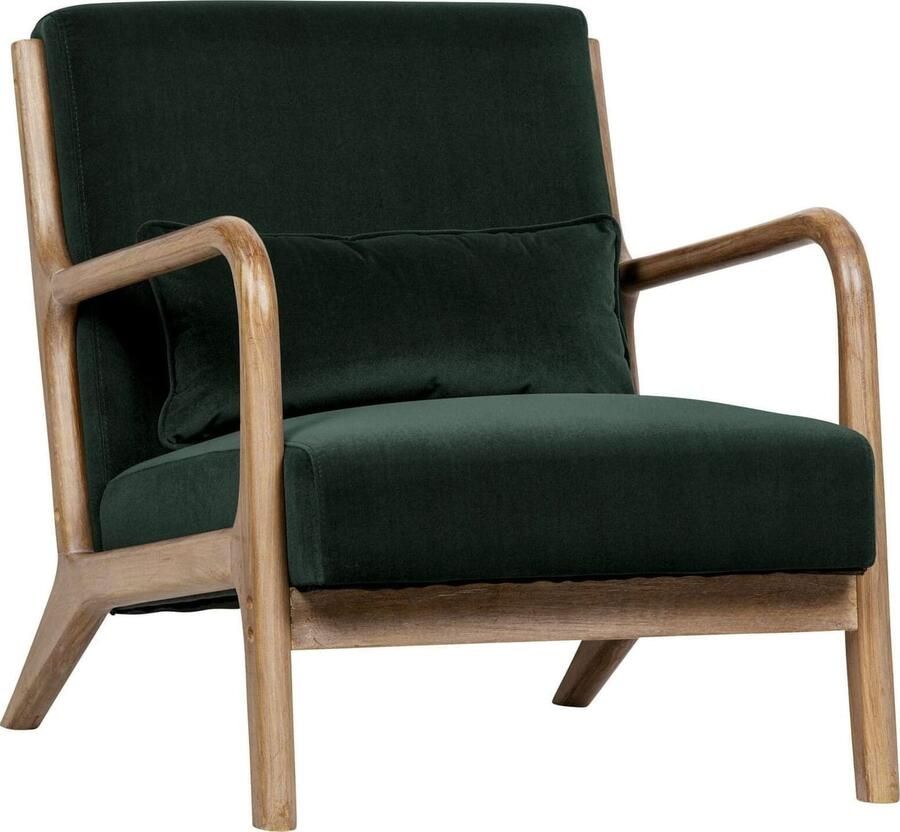 WOOOD | Mark Fauteuil Fluweel Flesgroen | Zitmeubels woonkamer | Fauteuil - Foto 3