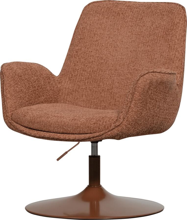 WOOOD | Marten in hoogte verstelbare fauteuil oranje | Zitmeubels woonkamer | Draaifauteuil - Foto 2