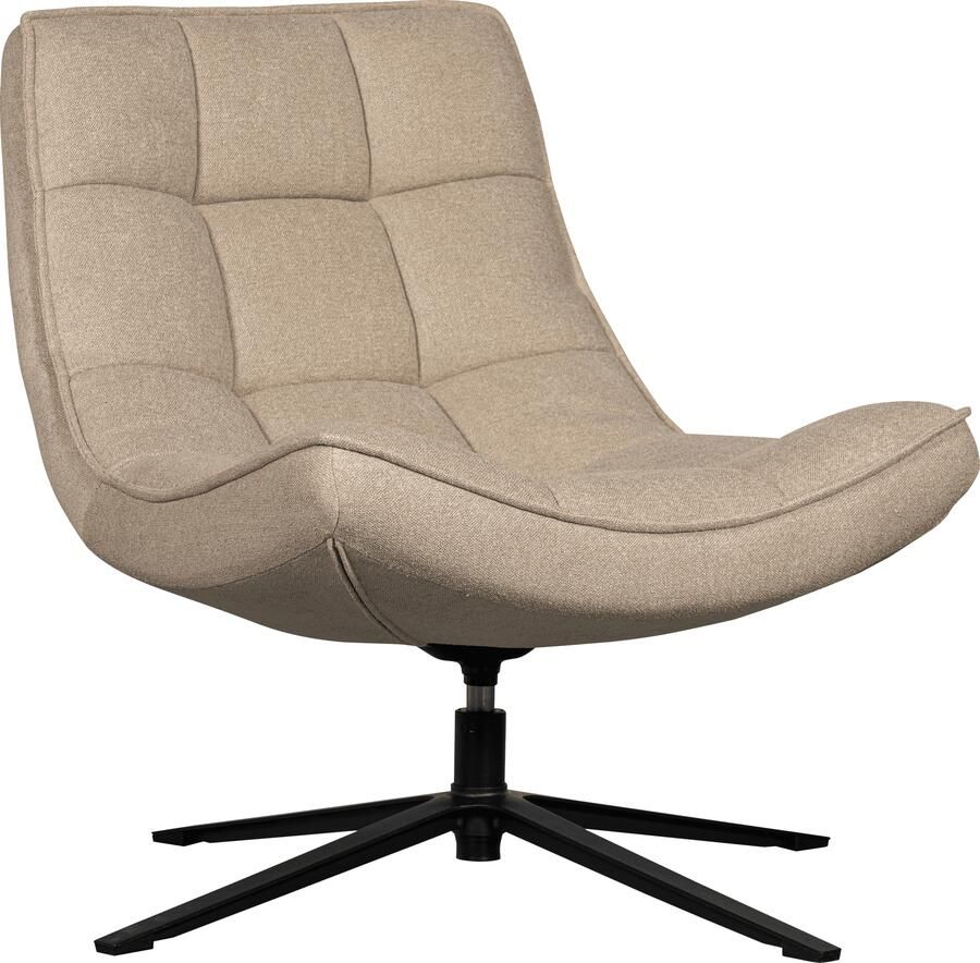 WOOOD Draaibare fauteuil Maudi Metalen frame gepolsterd met geweven stof H 84 cm x B 74 cm - Foto 2