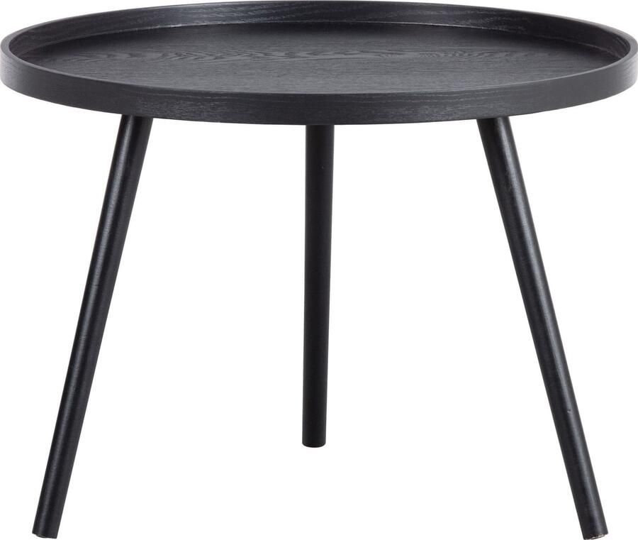 WOOOD | Mesa Bijzettafel L Hout Zwart 34xØ60 | Woonkamertafels | Bijzettafel - Foto 5