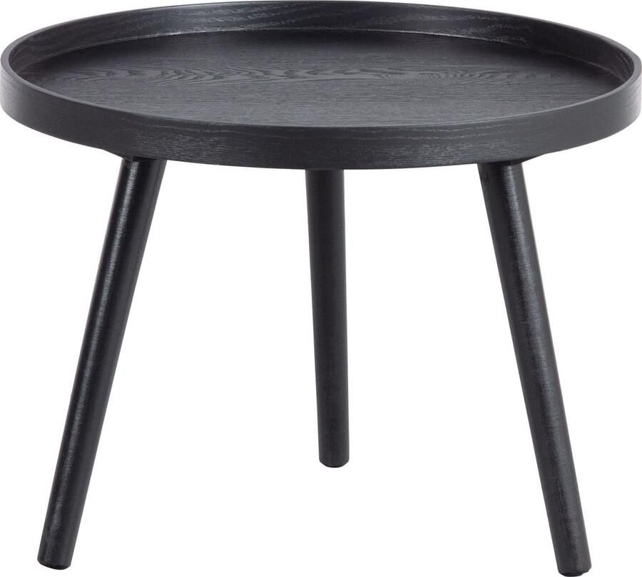 WOOOD | Mesa Bijzettafel M Hout Zwart 45xØ45 | Woonkamertafels | Bijzettafel - Foto 3