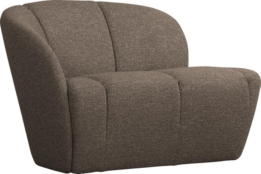 WOOOD | Mojo 2-zitsbank bankje links boucle bruin melange | Zitmeubels woonkamer | 2-zitsbank