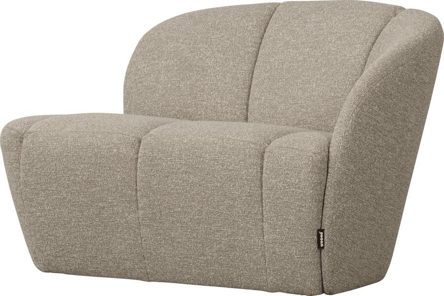 WOOOD | Mojo 2-zitsbank bankje rechts boucle beige melange | Zitmeubels woonkamer | 2-zitsbank