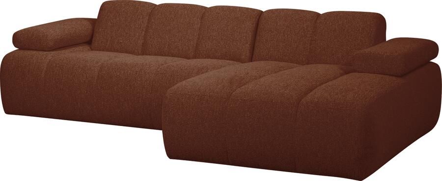 WOOOD | Mojo chaise longue rechts boucle roest bruin melange | Zitmeubels woonkamer | HoekbankModulaire banken