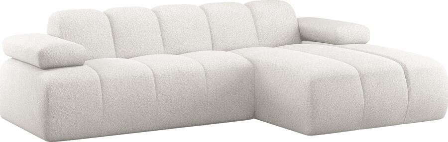 WOOOD | Mojo chaise longue rechts wollig ecru | Zitmeubels woonkamer | Hoekbank