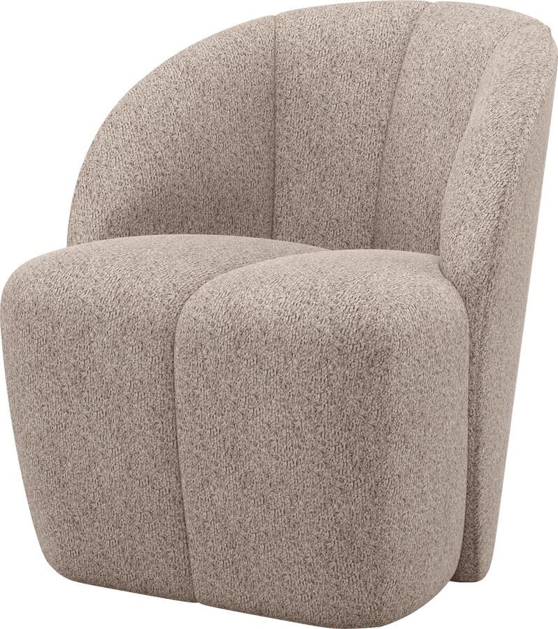 WOOOD | Mojo draaifauteuil wollig donkerzand | Zitmeubels woonkamer | Draaifauteuil