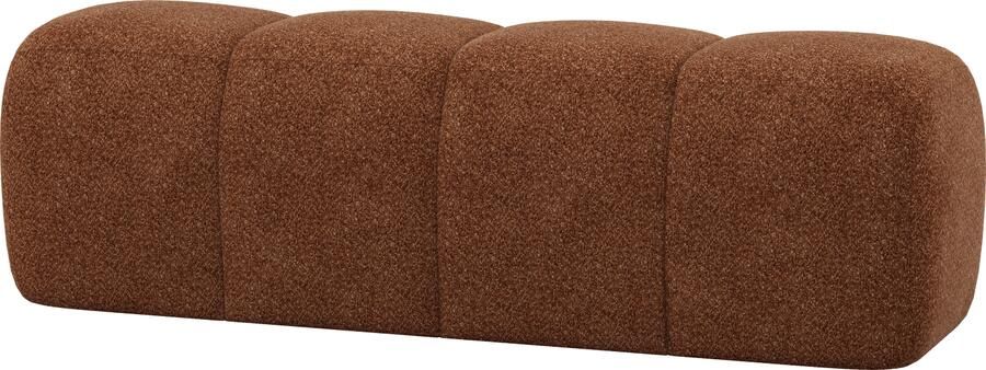 WOOOD | Mojo eetbankje 164cm wollig roestbruin | Zitmeubels eetkamer | Eetkamerbank