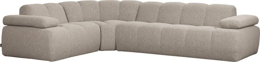 WOOOD | Mojo hoekbank links boucle beige melange | Zitmeubels woonkamer | Hoekbank