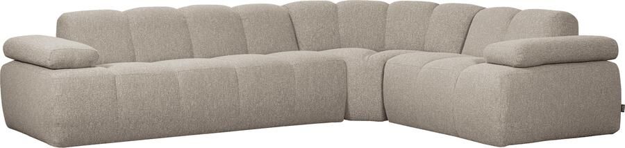 WOOOD | Mojo hoekbank rechts boucle beige melange | Zitmeubels woonkamer | Hoekbank
