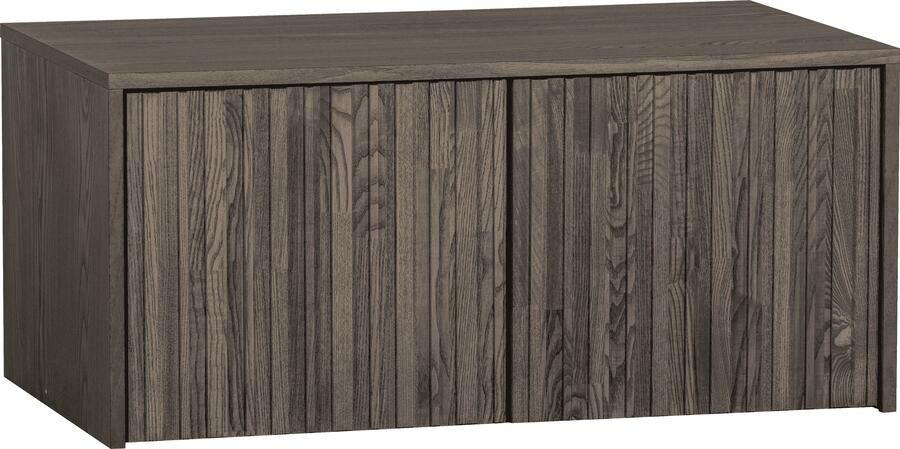 WOOOD Kistbank New Gravure bunkbank met grafische reliëfdeuren op wielen breedte 88 cm