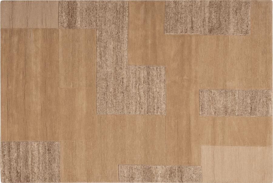 WOOOD | Noven handgeweven vloerkleed wol katoen zand 170x240cm | Woonaccessoires | Vloerkleed