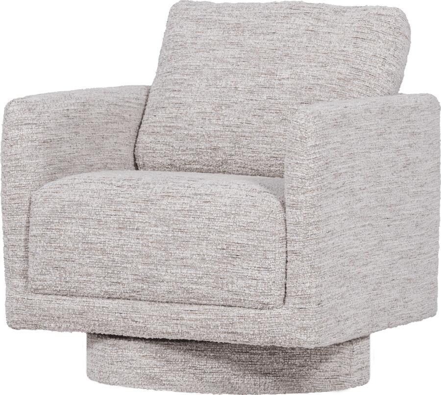 WOOOD | Oska draaifauteuil naturel melange | Zitmeubels woonkamer | Draaifauteuil