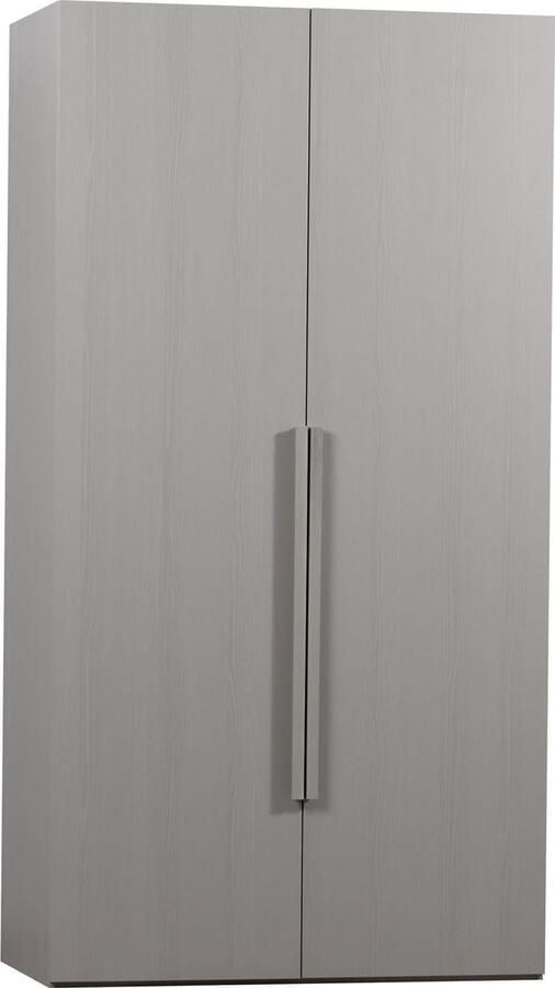 WOOOD | Rens 2 Drs Hang legkast Greep Lang Noten kiezelgrijs | Slaapkamerkasten | Linnenkast - Foto 9