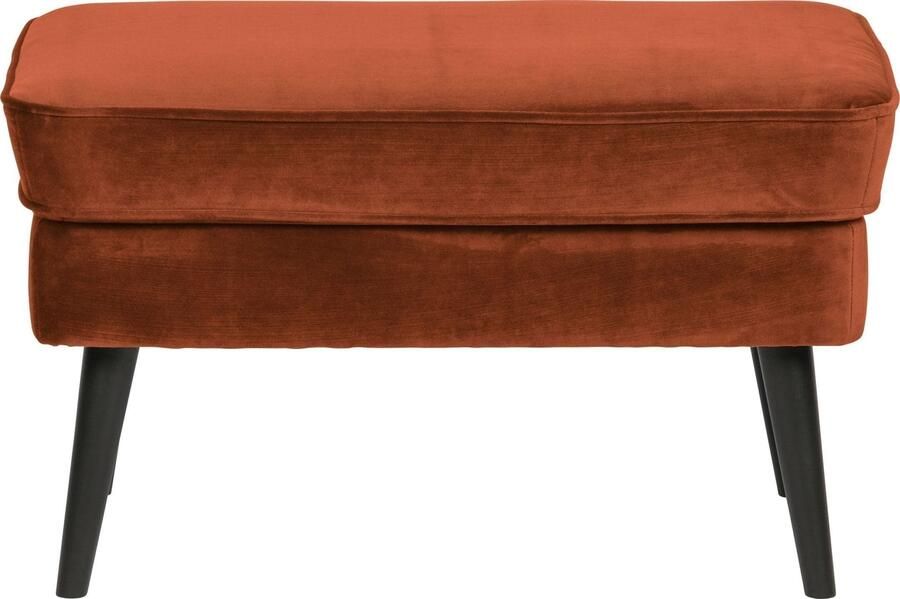 WOOOD | Rocco Hocker Fluweel Roest | Zitmeubels woonkamer | Hocker