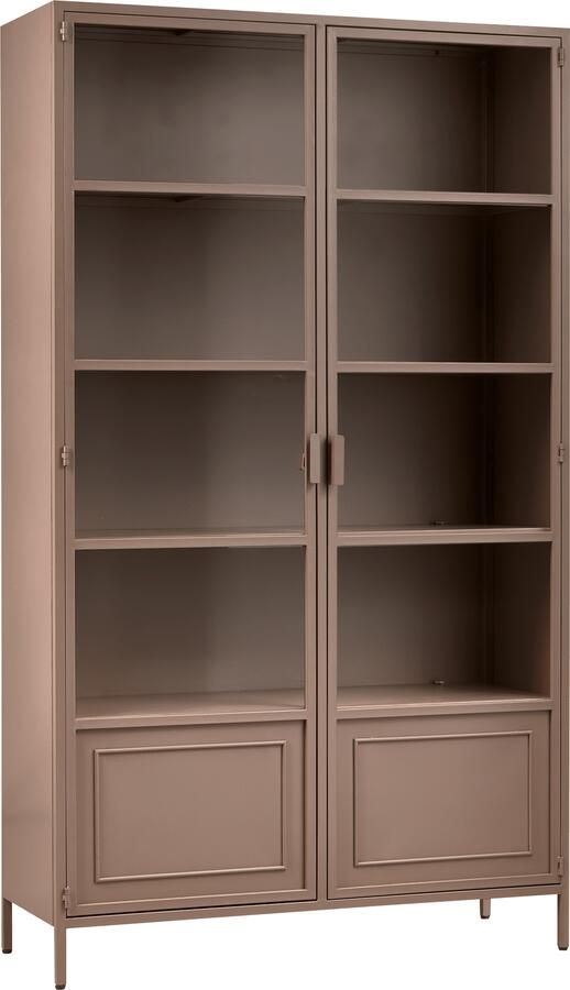 WOOOD | Ronja vitrinekast xl metaal military brown | Woonkamer meubels | KastVitrinekast - Foto 7