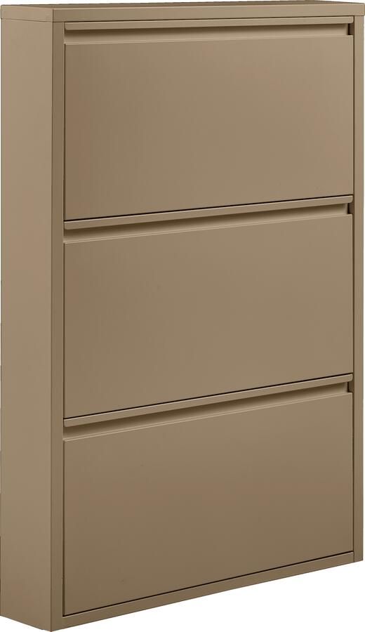 WOOOD | Sabine 3-vaks schoenenkast metaal zand | Woonkamer meubels | Schoenenkast - Foto 2