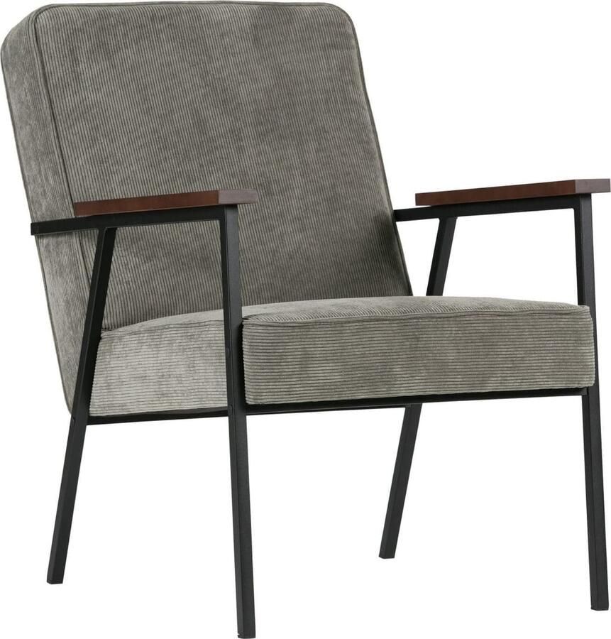 WOOOD | Sally Fauteuil Vergrijsd Groen | Zitmeubels woonkamer | Fauteuil - Foto 2