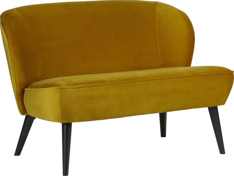 WOOOD | Sara Bankje Fluweel Oker | Zitmeubels woonkamer | 2 5-zitsbank - Foto 3