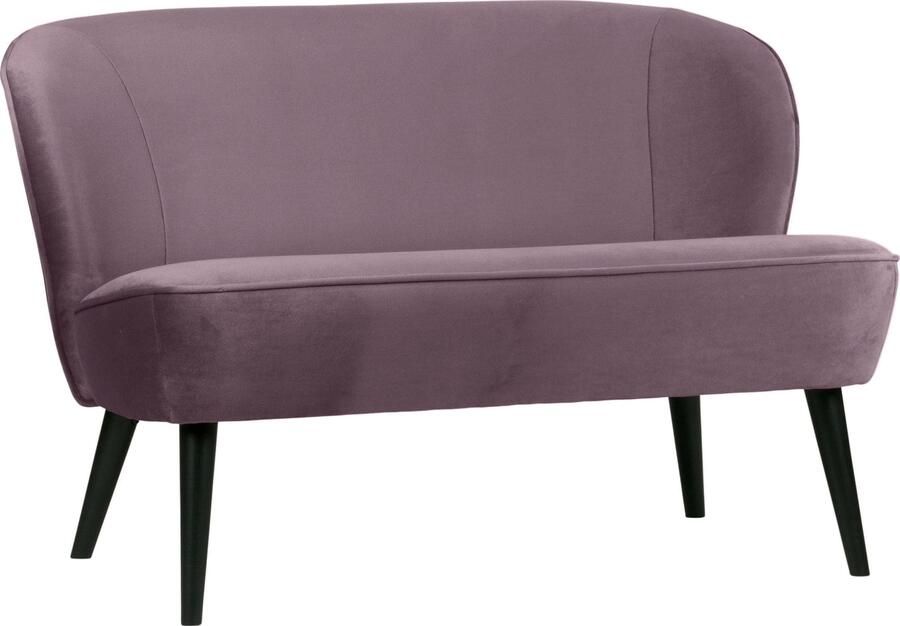 WOOOD | Sara Bankje Fluweel Warm Lila | Zitmeubels woonkamer | 2-zitsbank