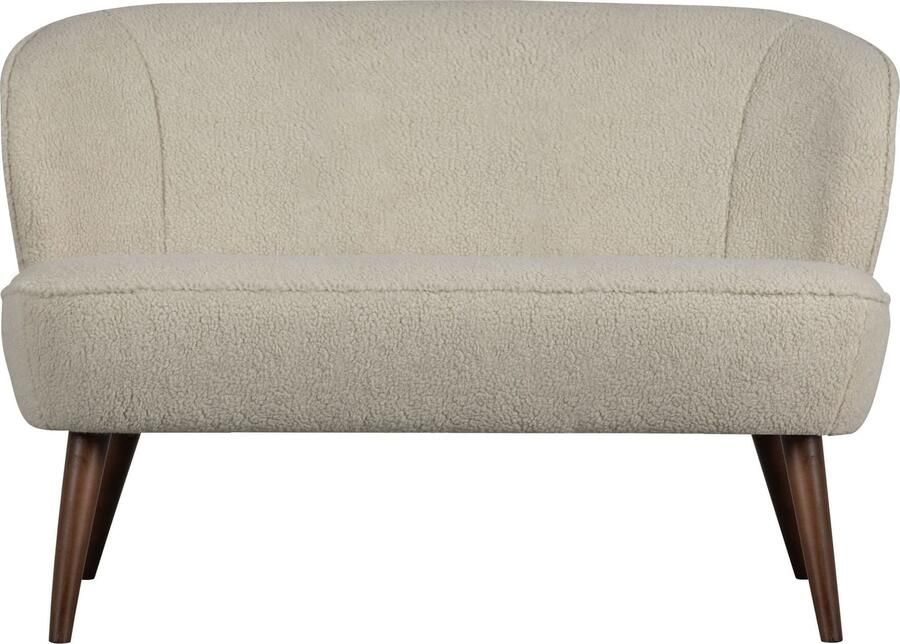 WOOOD | Sara Bankje Teddy Off White | Zitmeubels woonkamer | 2-zitsbank