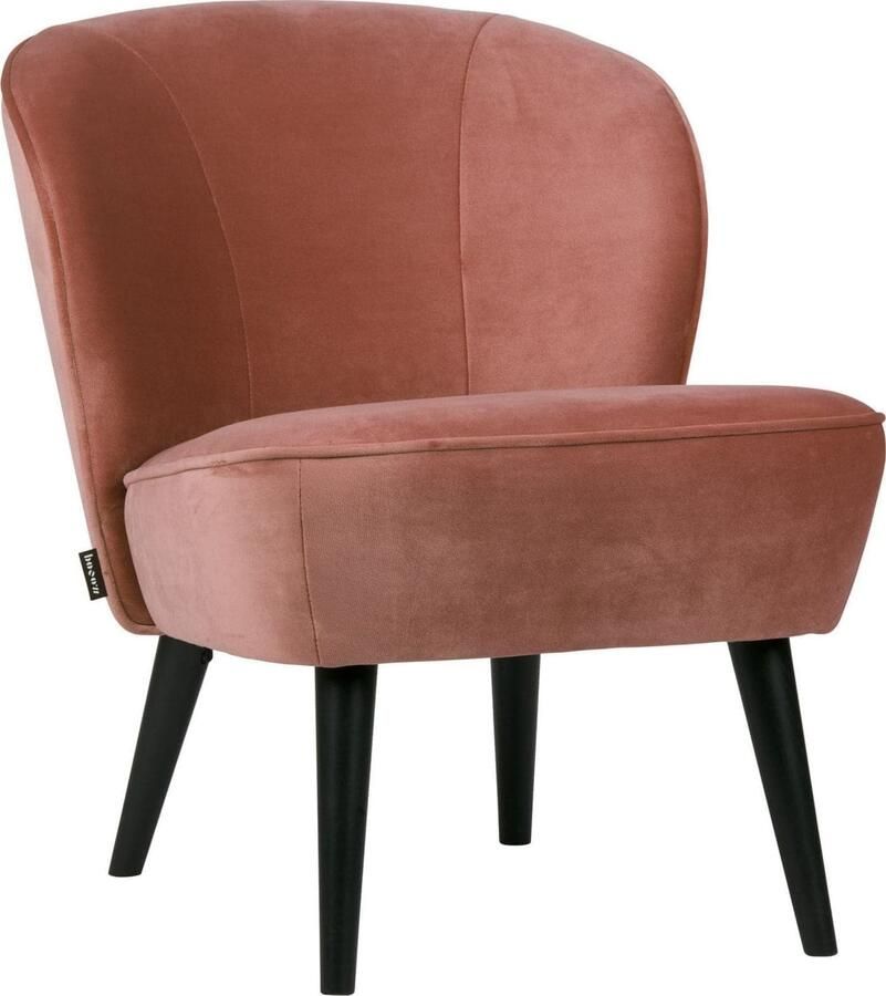 WOOOD | Sara Fauteuil Fluweel Oud Roze | Zitmeubels woonkamer | Fauteuil - Foto 3