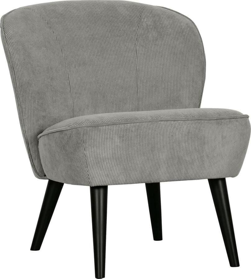 WOOOD | Sara Fauteuil Ribstof Vergrijsd Groen | Zitmeubels woonkamer | Fauteuil