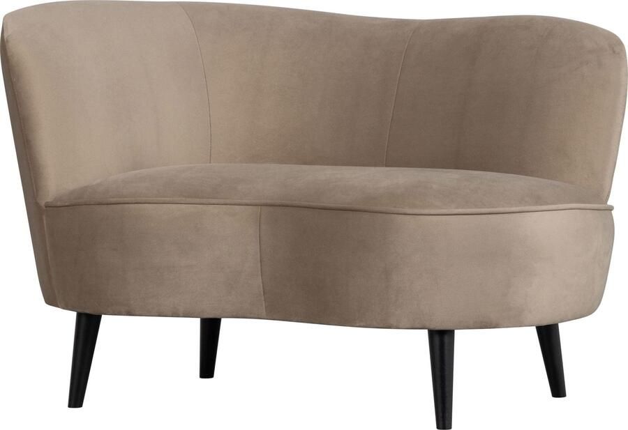 WOOOD | Sara Lounge Fauteuil Links Fluweel Khaki | Zitmeubels woonkamer | Fauteuil