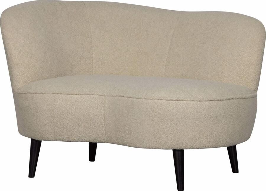 WOOOD | Sara Lounge Fauteuil Links Teddy Off White | Zitmeubels woonkamer | Fauteuil