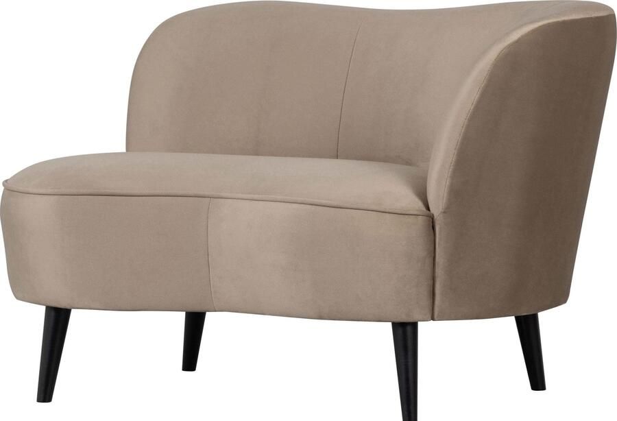 WOOOD | Sara Lounge Fauteuil Rechts Fluweel Khaki | Zitmeubels woonkamer | Fauteuil