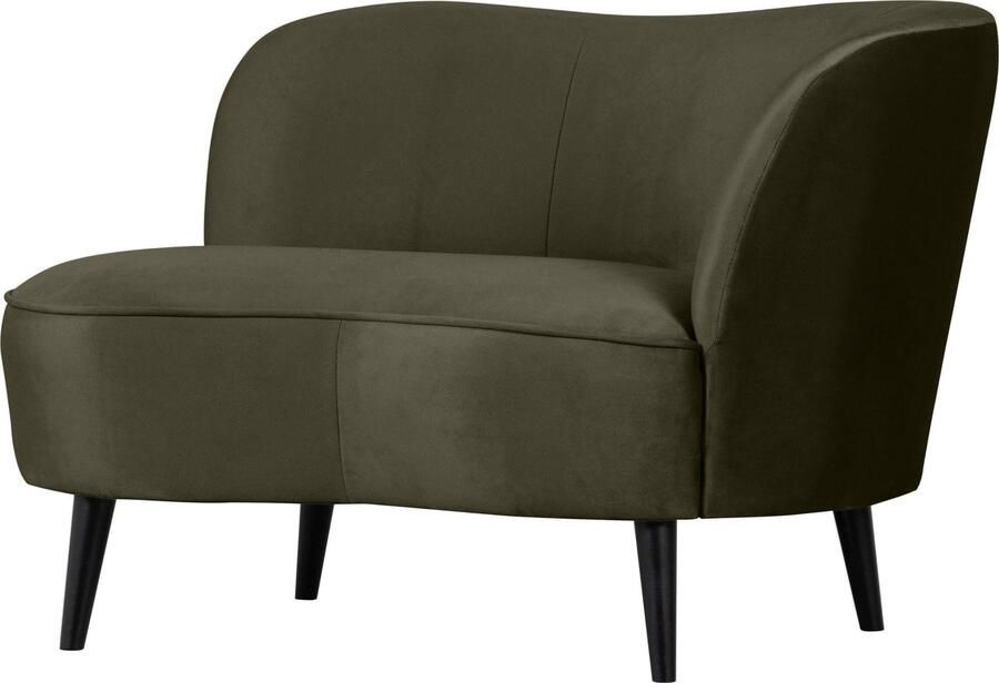 WOOOD | Sara Lounge Fauteuil Rechts Fluweel Warm Groen | Zitmeubels woonkamer | Fauteuil