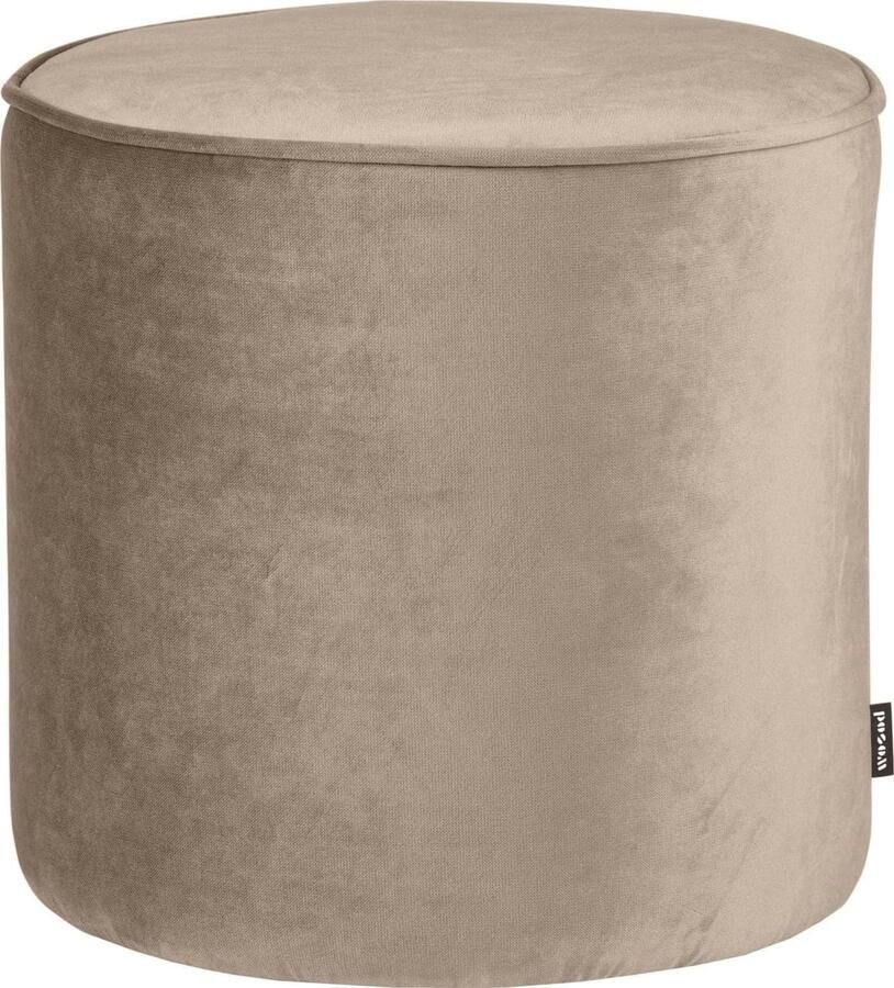 WOOOD Hocker Sara zacht gepolsterd ronde vorm h 46 cm x ø 46 cm
