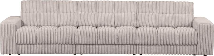 WOOOD | Second date 3-zitsbank grove ribstof naturel | Zitmeubels woonkamer | 3-zitsbank