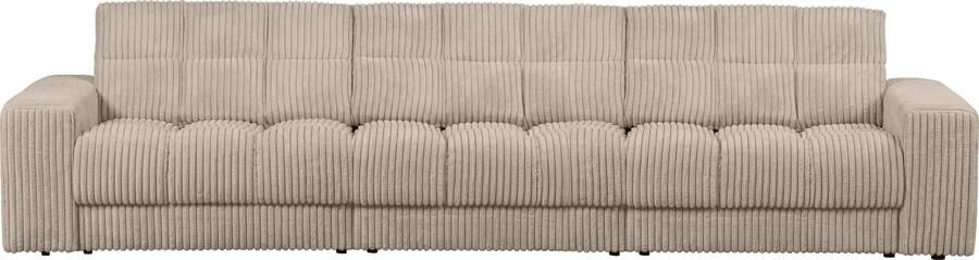 WOOOD | Second date 3-zitsbank grove ribstof travertin | Zitmeubels woonkamer | 3-zitsbank