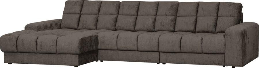 WOOOD | Second date chaise longue links structure velvet mountain | Zitmeubels woonkamer | HoekbankModulaire banken